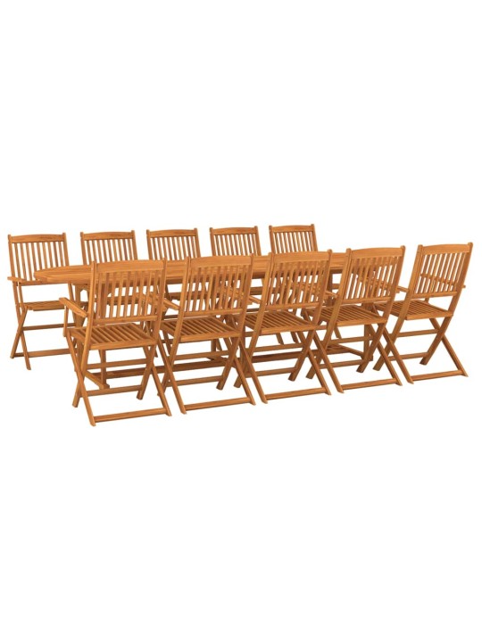 11dílný zahradní jídelní set 280x90x75cm masivní akáciové dřevo
