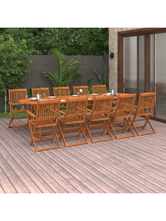 11dílný zahradní jídelní set 280x90x75cm masivní akáciové dřevo