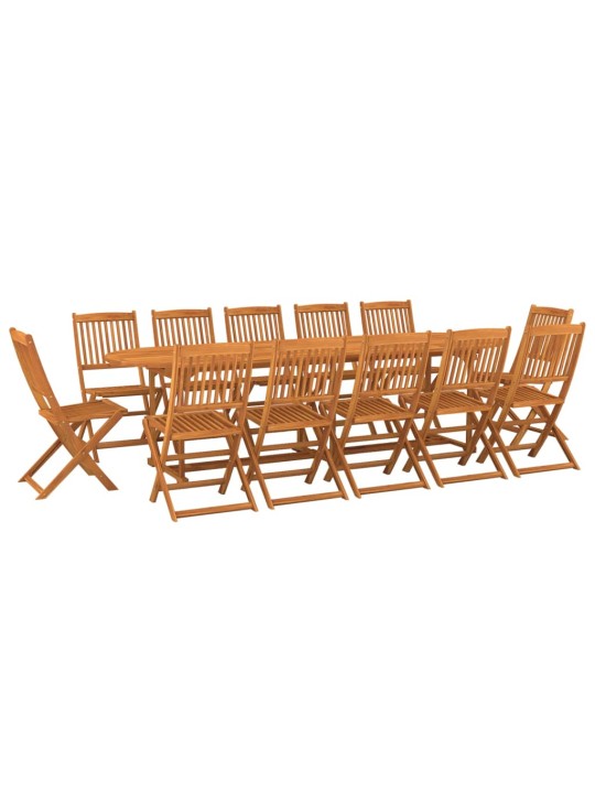 13dílný zahradní jídelní set 280x90x75cm masivní akáciové dřevo