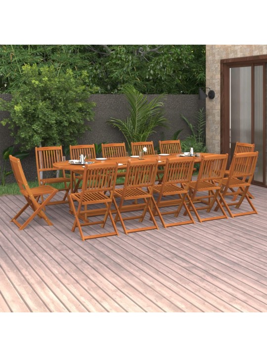 13dílný zahradní jídelní set 280x90x75cm masivní akáciové dřevo