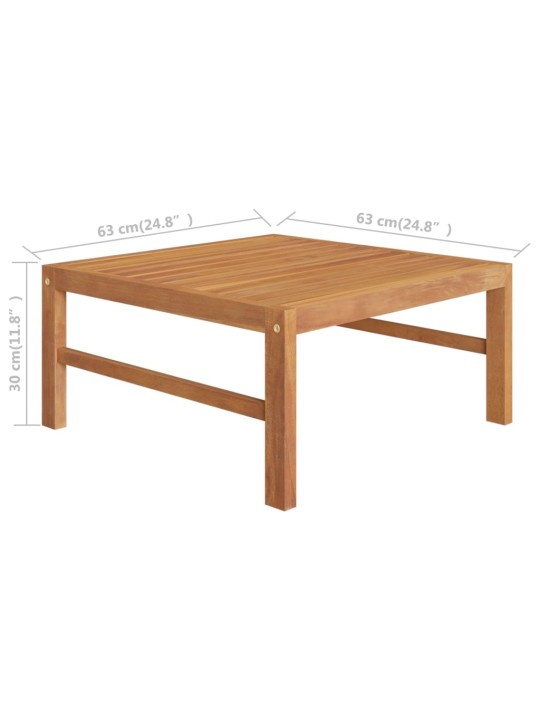 4dílná zahradní sedací souprava krémové podušky masivní teak
