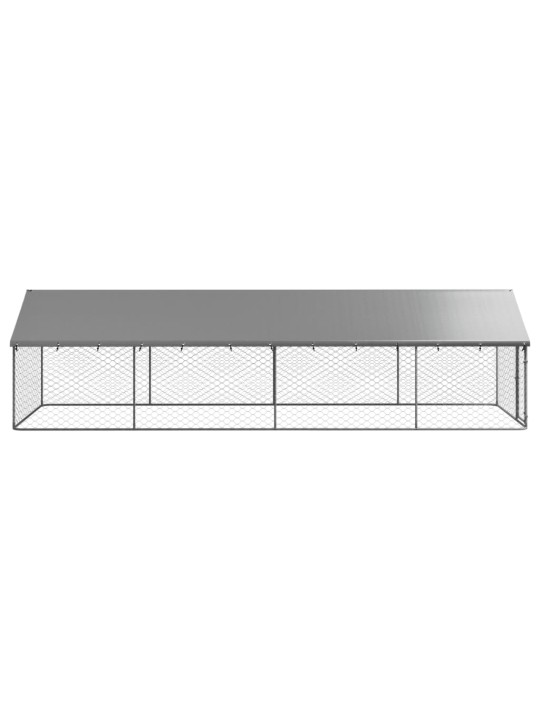 Venkovní psí kotec se střechou 600 x 200 x 150 cm