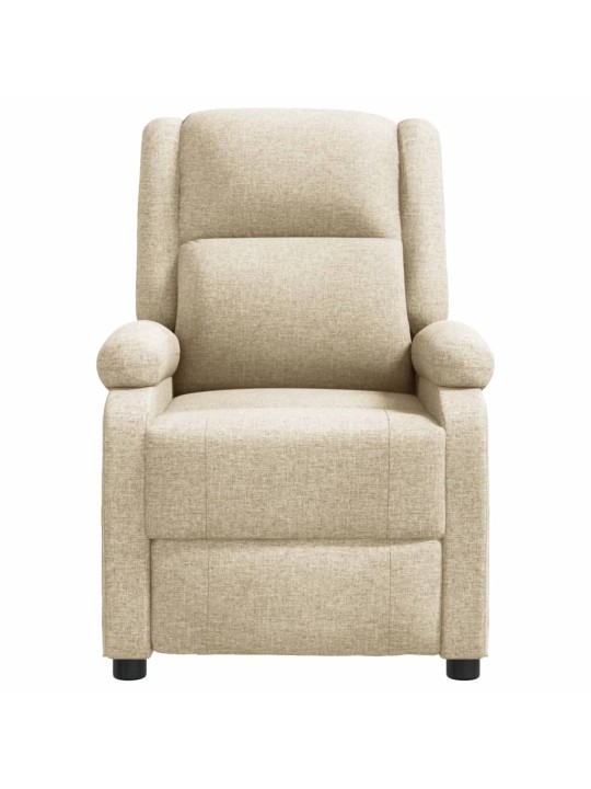 Polohovací křeslo krémové textil