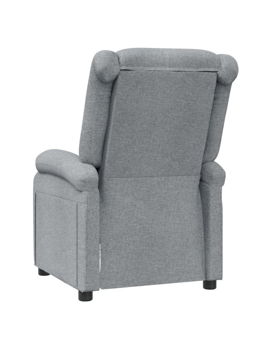Polohovací křeslo světle šedé textil