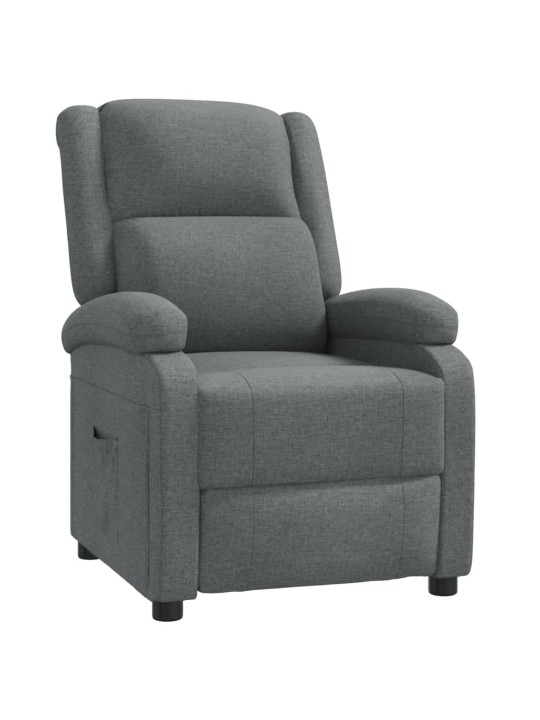 Polohovací křeslo tmavě šedé textil