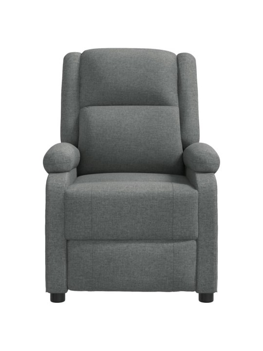 Polohovací křeslo tmavě šedé textil