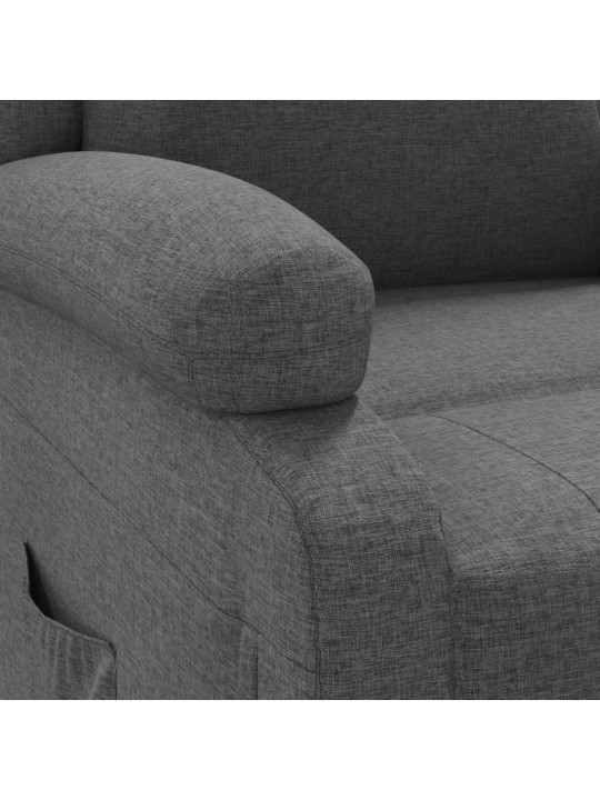 Polohovací křeslo tmavě šedé textil