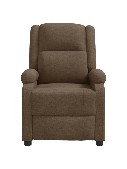 Polohovací křeslo hnědé textil