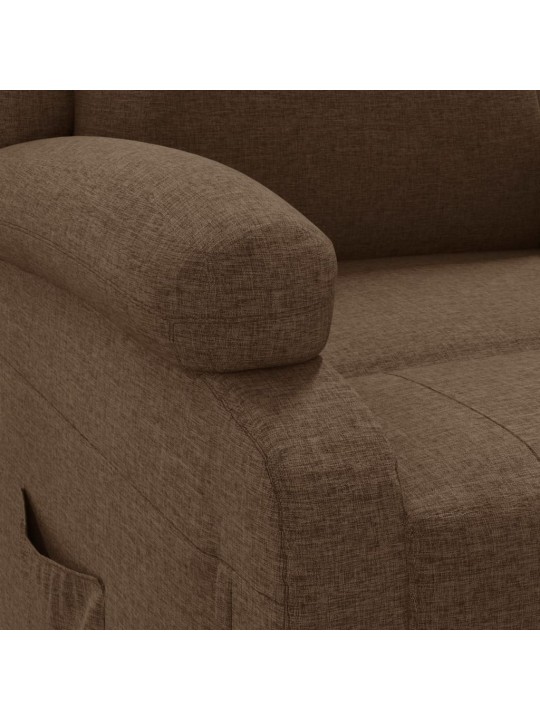 Polohovací křeslo hnědé textil