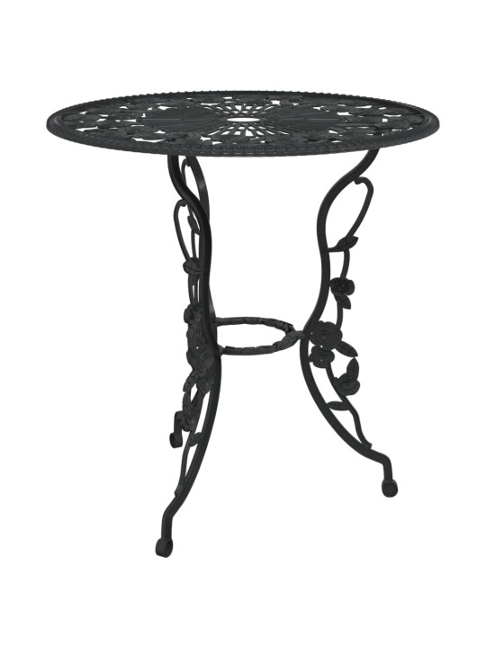 3dílný bistro set litý hliník černý