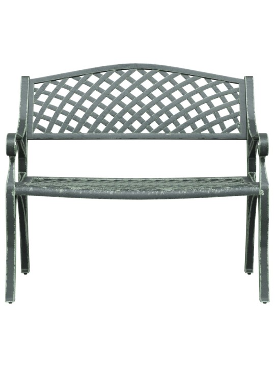 Zahradní lavice 102 cm litý hliník zelená