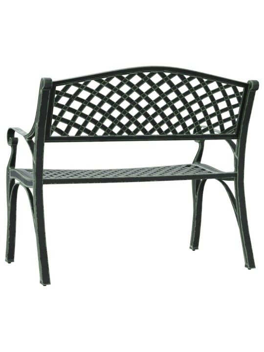 Zahradní lavice 102 cm litý hliník zelená