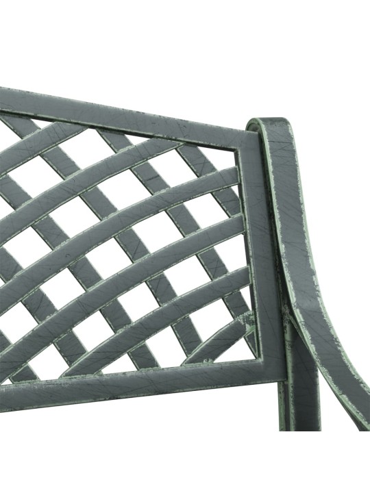 Zahradní lavice 102 cm litý hliník zelená