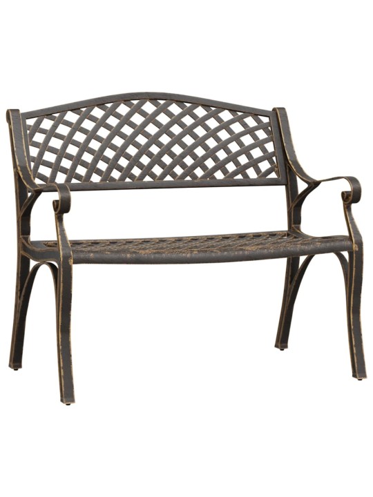 Zahradní lavice 102 cm litý hliník bronzová