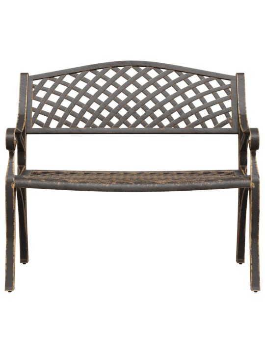 Zahradní lavice 102 cm litý hliník bronzová