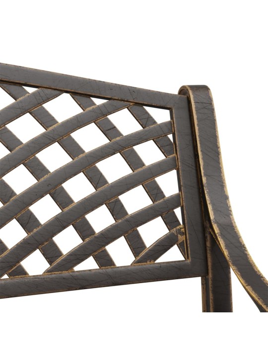 Zahradní lavice 102 cm litý hliník bronzová