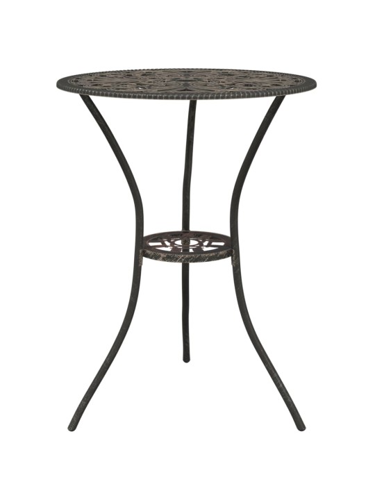3dílný bistro set litý hliník bronzový