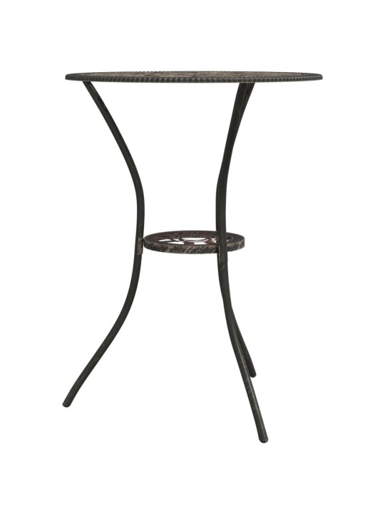 3dílný bistro set litý hliník bronzový