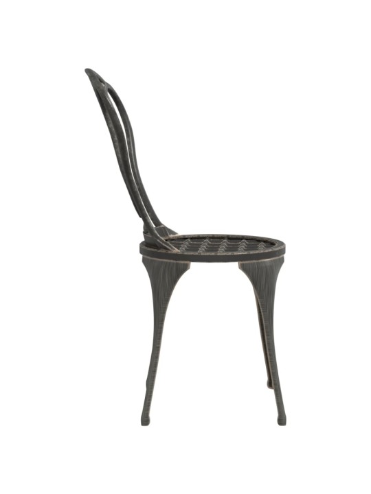 3dílný bistro set litý hliník bronzový