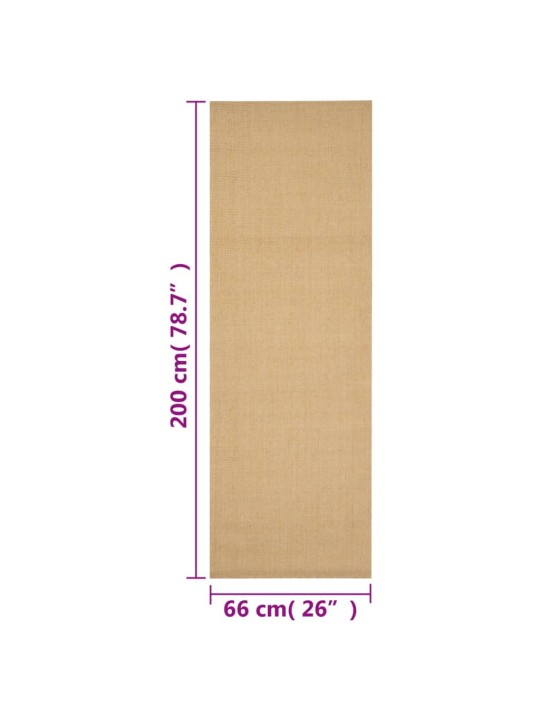 Koberec přírodní sisal 66 x 200 cm