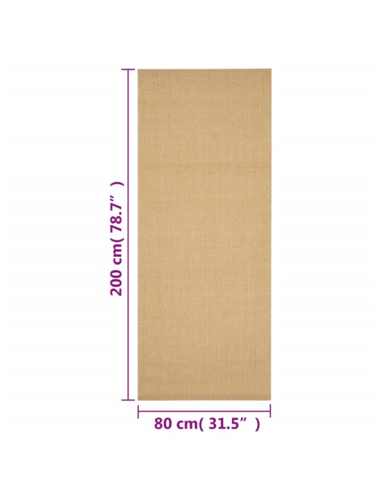 Koberec přírodní sisal 80 x 200 cm