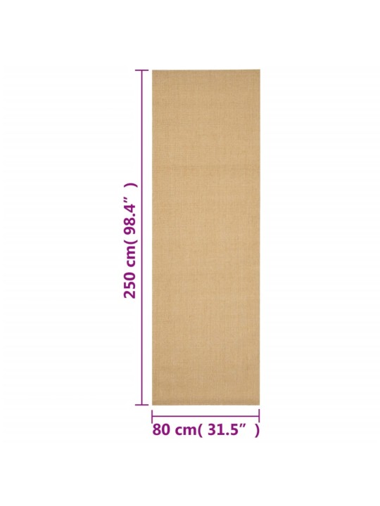 Koberec přírodní sisal 80 x 250 cm