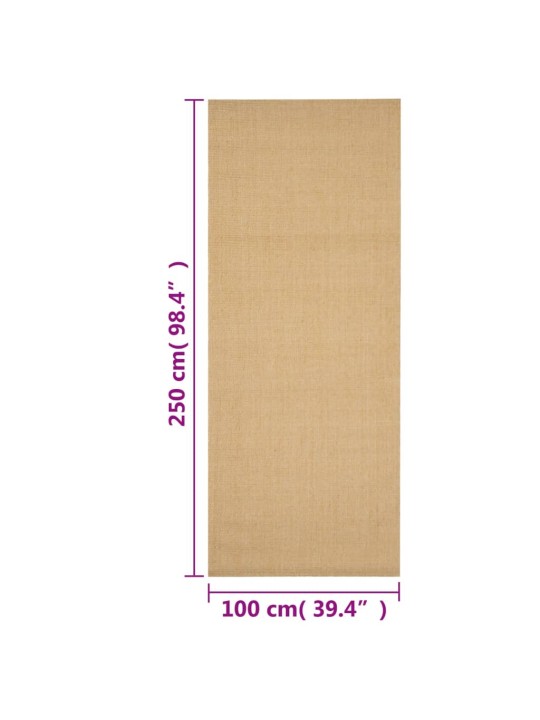 Koberec přírodní sisal 100 x 250 cm
