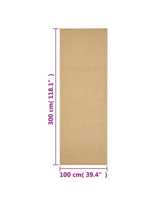 Koberec přírodní sisal 100 x 300 cm