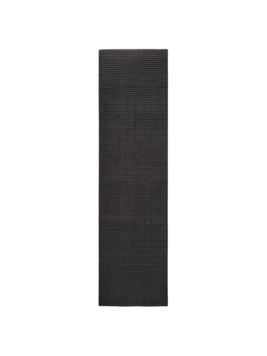 Koberec přírodní sisal 80 x 300 cm černý