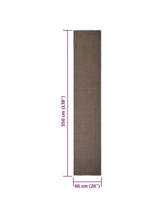 Koberec přírodní sisal 66 x 350 cm hnědý