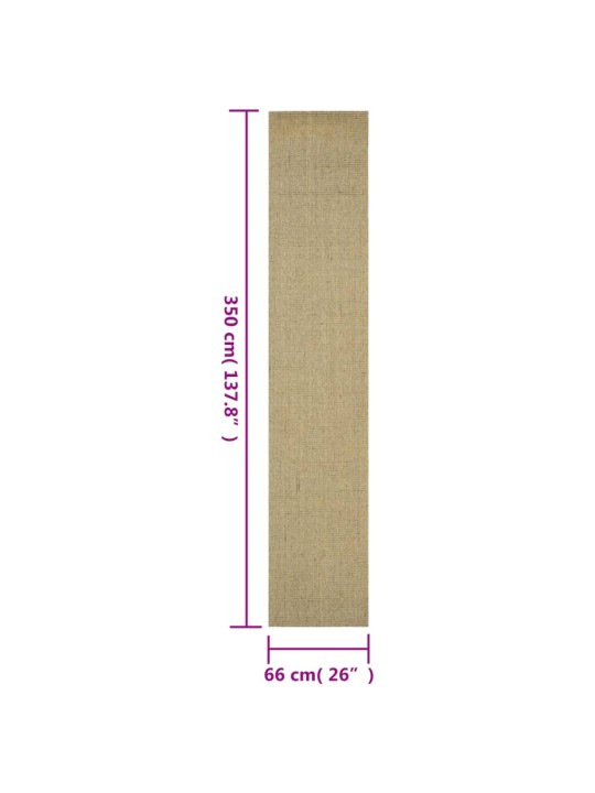Koberec přírodní sisal 66 x 350 cm zelený