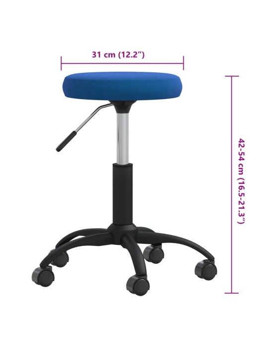 Masážní stolička samet modrá