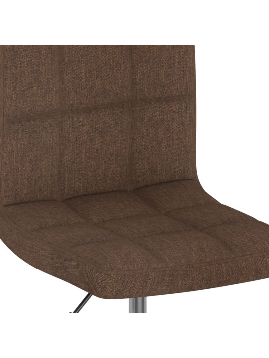 Otočné jídelní židle 4 ks hnědé textil