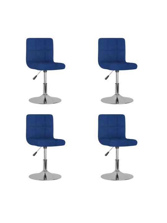 Otočné jídelní židle 4 ks modré textil