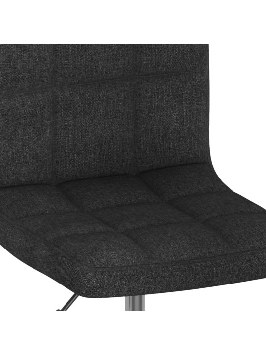 Otočné jídelní židle 4 ks černé textil