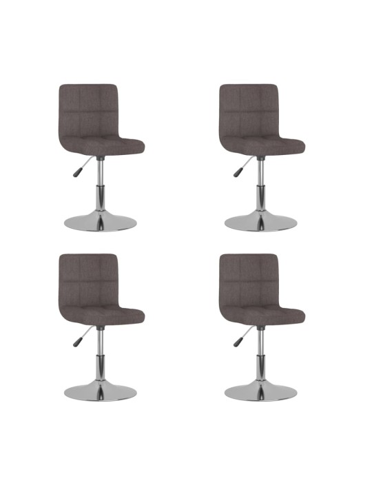 Otočné jídelní židle 4 ks taupe textil