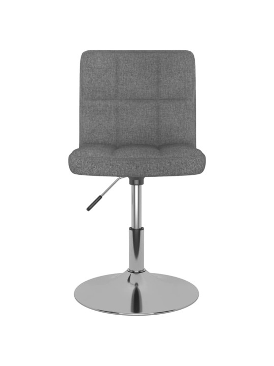 Otočné jídelní židle 6 ks světle šedé textil