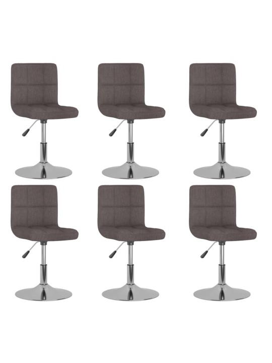 Otočné jídelní židle 6 ks taupe textil