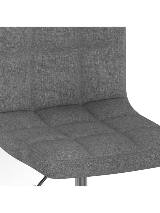 Otočná jídelní židle světle šedá textil