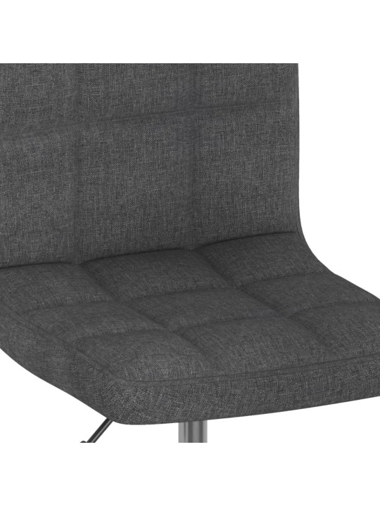 Otočná jídelní židle tmavě šedá textil