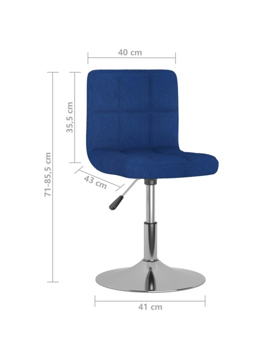 Otočná jídelní židle modrá textil