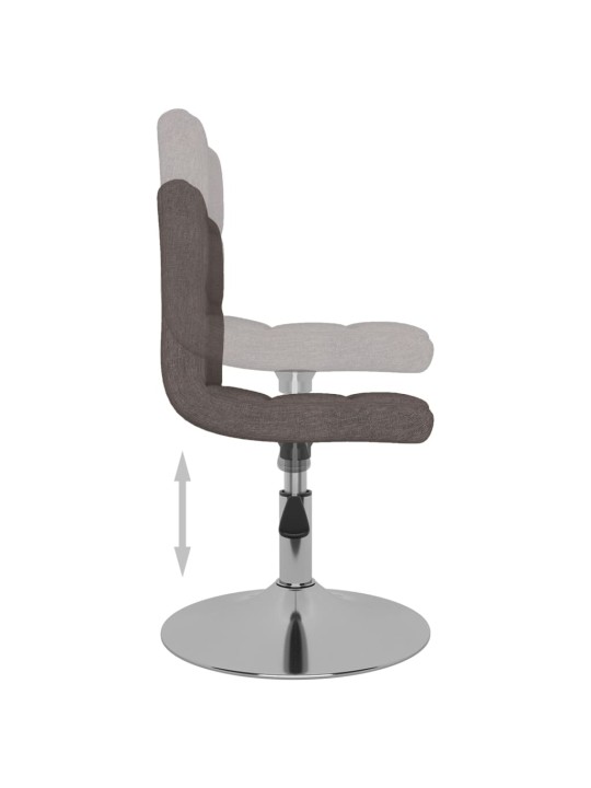 Otočná jídelní židle taupe textil