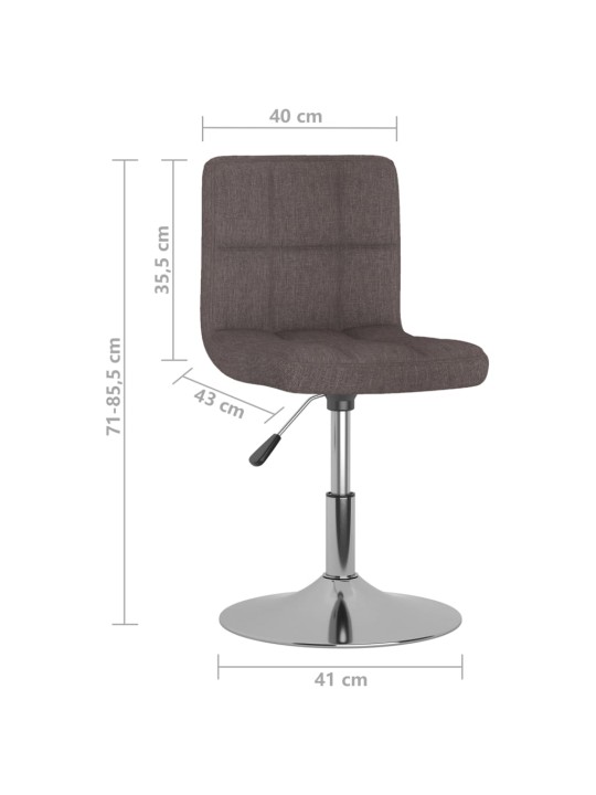Otočná jídelní židle taupe textil