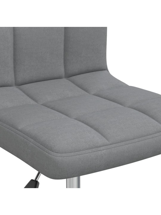 Otočná jídelní židle světle šedá textil