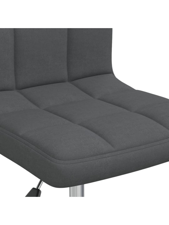 Otočná jídelní židle tmavě šedá textil