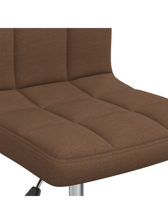 Otočná jídelní židle hnědá textil