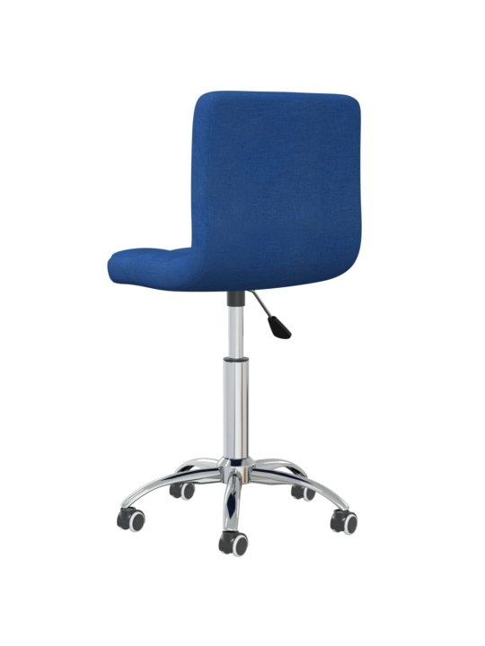 Otočná jídelní židle modrá textil