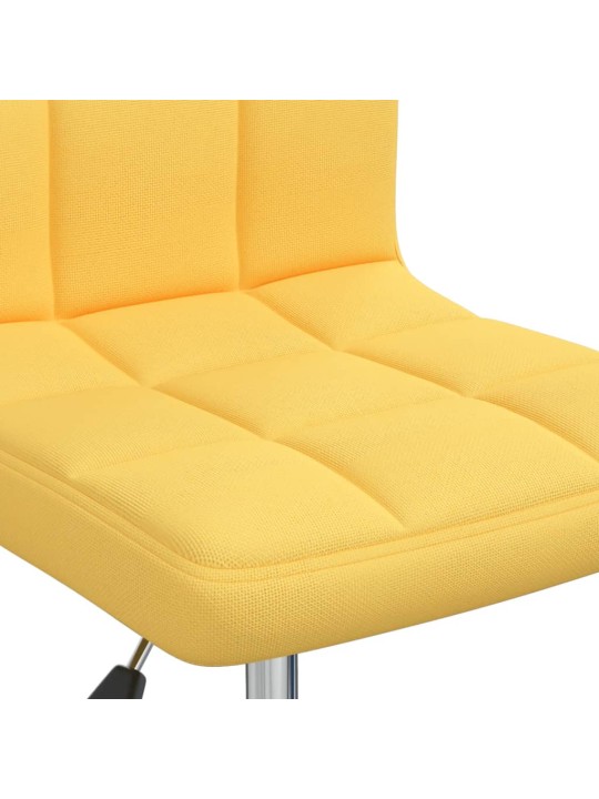 Otočná jídelní židle hořčicově žlutá textil
