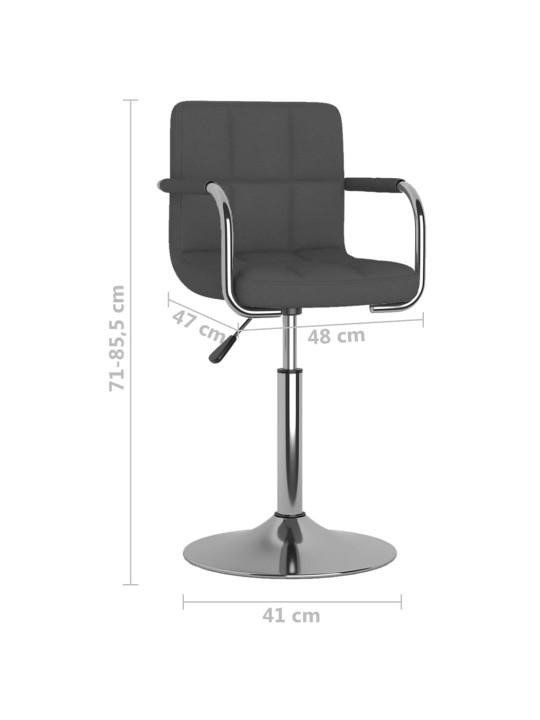 Jídelní židle tmavě šedá textil