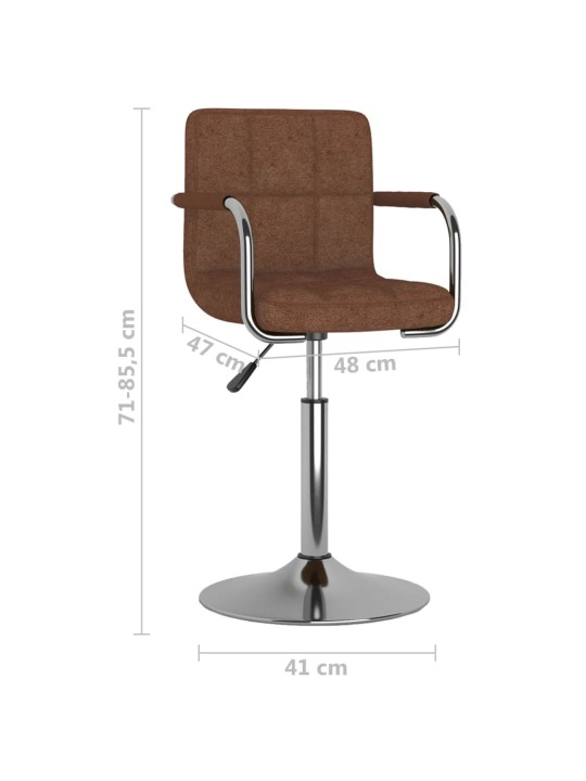 Jídelní židle hnědá textil